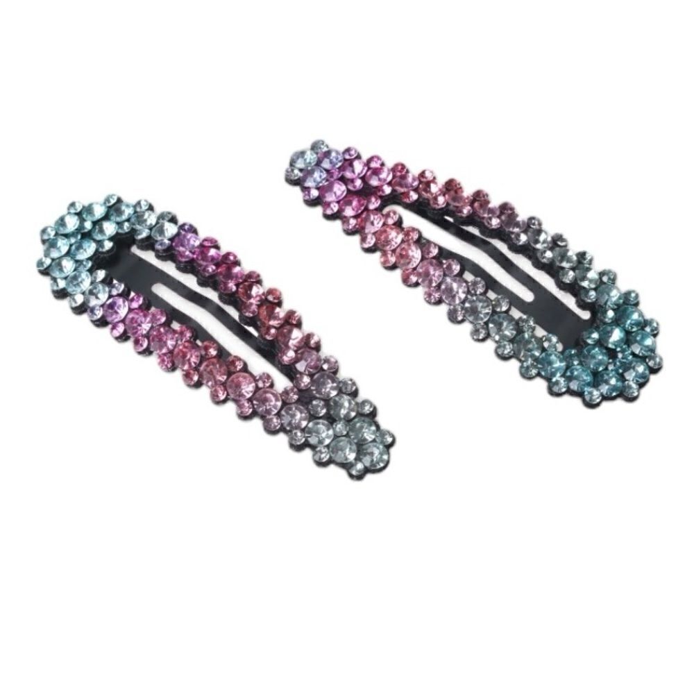 NWT I.n.c. International Concepts 2-Pc. Set Rainbow Stone Hair Clip